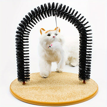 Cat Arch Self Grooming And Massage Toy, Multifunctional Cat Hair Brush Cat Scratching Toy For Cats Kittens Interactive Supply