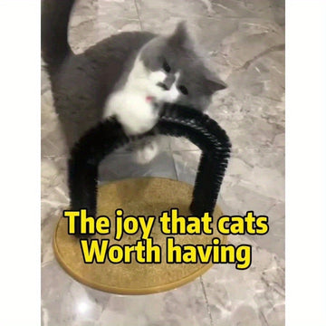 Cat Arch Self Grooming And Massage Toy, Multifunctional Cat Hair Brush Cat Scratching Toy For Cats Kittens Interactive Supply