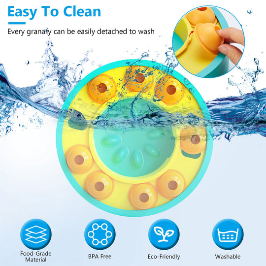 1Pc Dog Puzzle Food Feeder Slow Feeding Bowl Interactive Toy Dog Treat Dispensing Toy For IQ Training Mental Enrichment For Small Medium Large Dog Cat