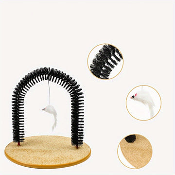 Cat Arch Self Grooming And Massage Toy, Multifunctional Cat Hair Brush Cat Scratching Toy For Cats Kittens Interactive Supply