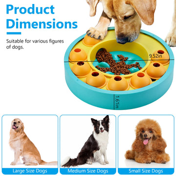 1Pc Dog Puzzle Food Feeder Slow Feeding Bowl Interactive Toy Dog Treat Dispensing Toy For IQ Training Mental Enrichment For Small Medium Large Dog Cat